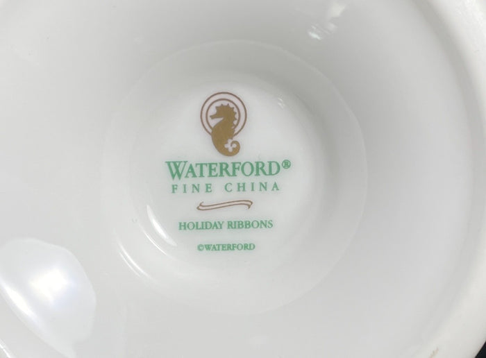 Waterford Holiday Ribbons Round Compote 2 3/8" X 8 1/4"2