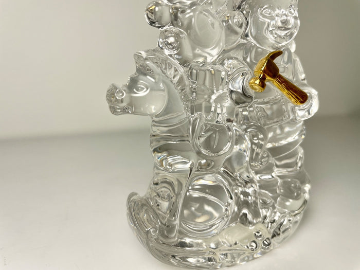Waterford Marquis Santa Claus is Coming To Town Elves Making The Toys  3 3/4"4